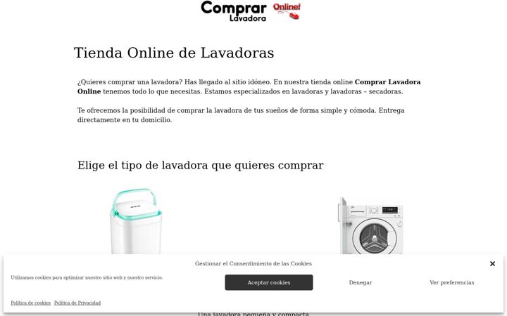 Screenshot of comprarlavadoraonline.com