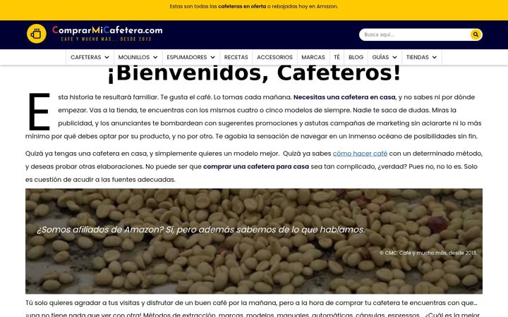 Screenshot of comprarmicafetera.com