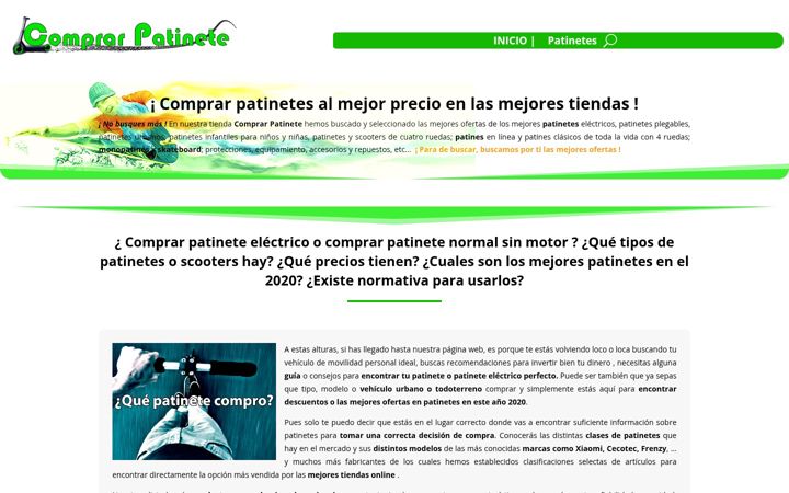 Screenshot of comprarpatinete.com