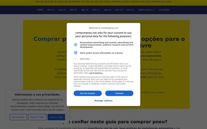 Zrzut ekranu comprarpneu.net
