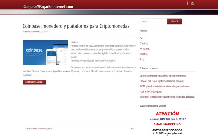 Screenshot of comprarypagareninternet.com