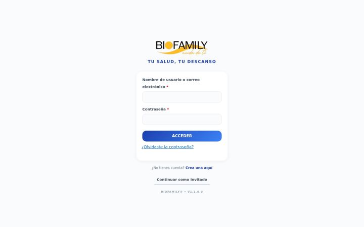 Skærmbillede af comprasbiofamily.es