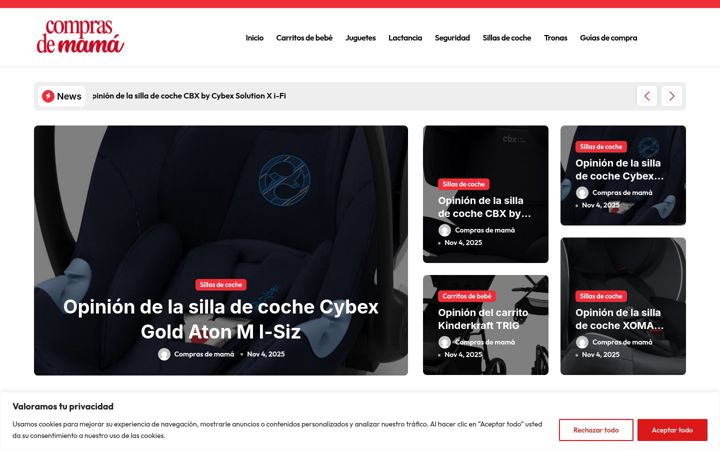 Screenshot of comprasdemama.com