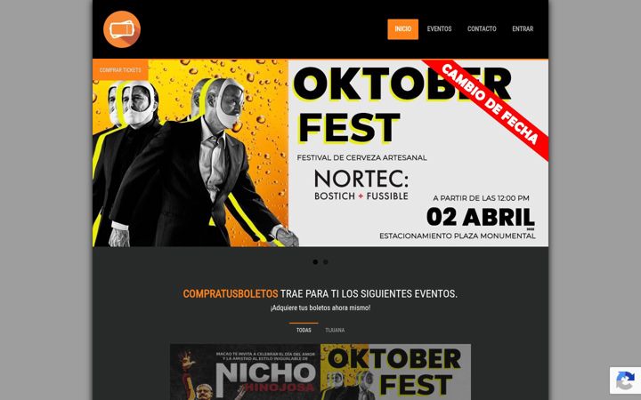 Screenshot of compratusboletos.com