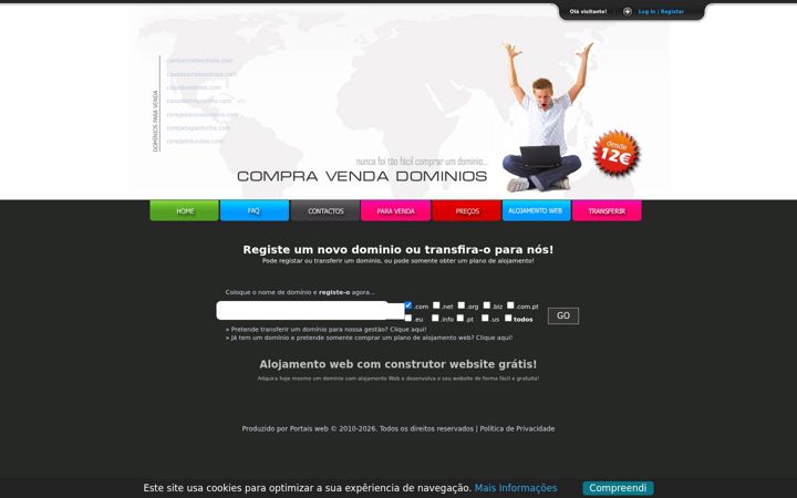 Screenshot of compravendadominios.com