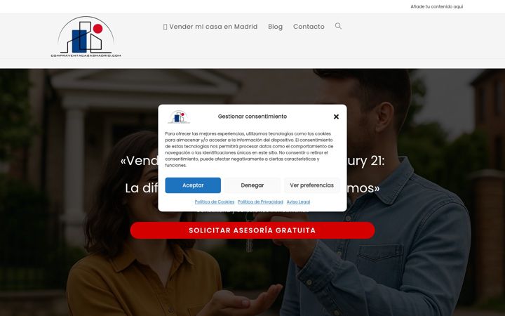 Screenshot of compraventacasasmadrid.com