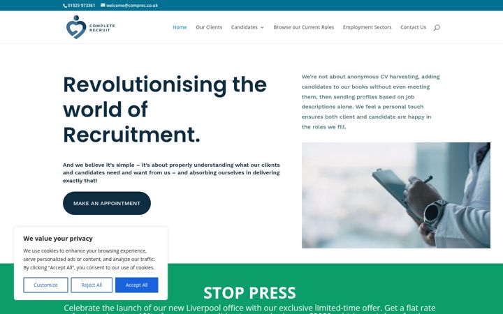 Screenshot of comprec.co.uk