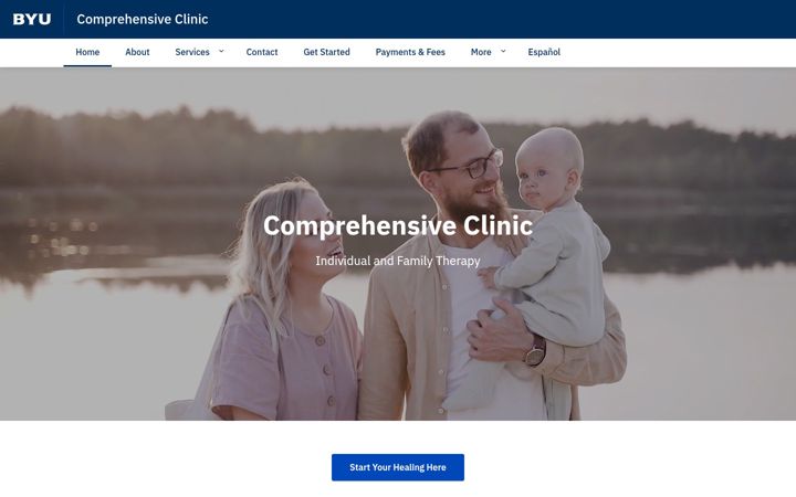 Screenshot von comprehensiveclinic.byu.edu