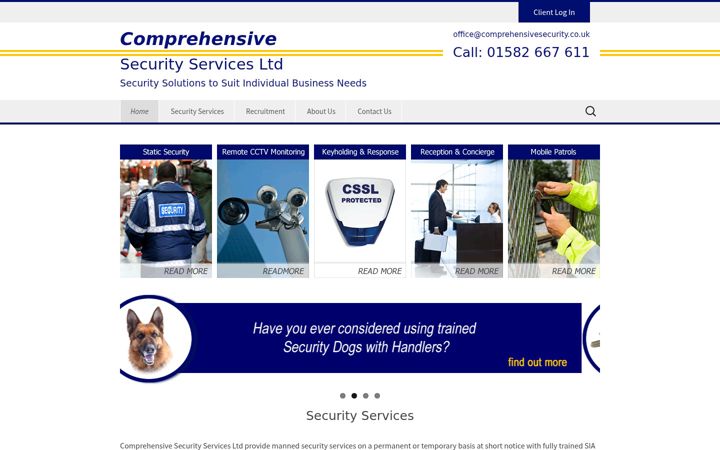 Screenshot of comprehensivesecurity.co.uk