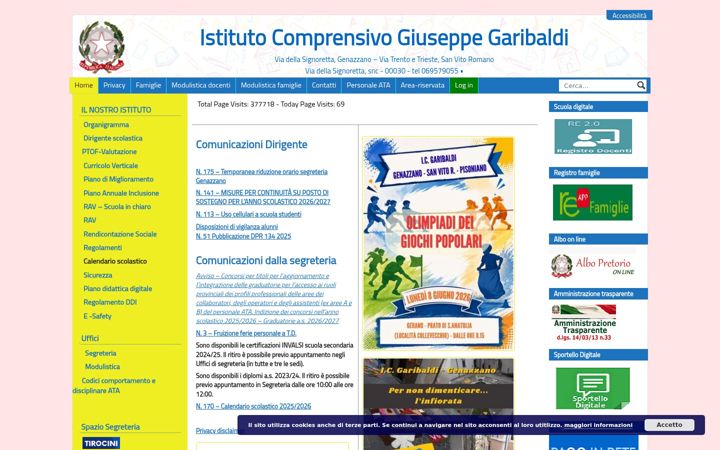 Ekrānuzņēmums no comprensivo-genazzano.edu.it