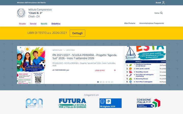 Screenshot van comprensivo3chieti.edu.it