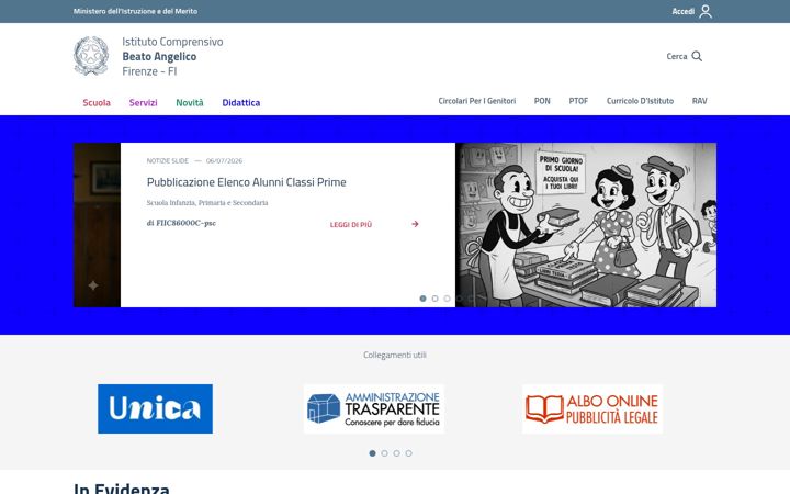 Screenshot van comprensivobeatoangelico.edu.it