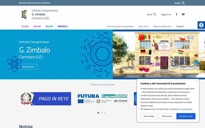 Screenshot van comprensivocarmiano.edu.it