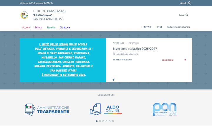 Screenshot van comprensivocastronuovo.it