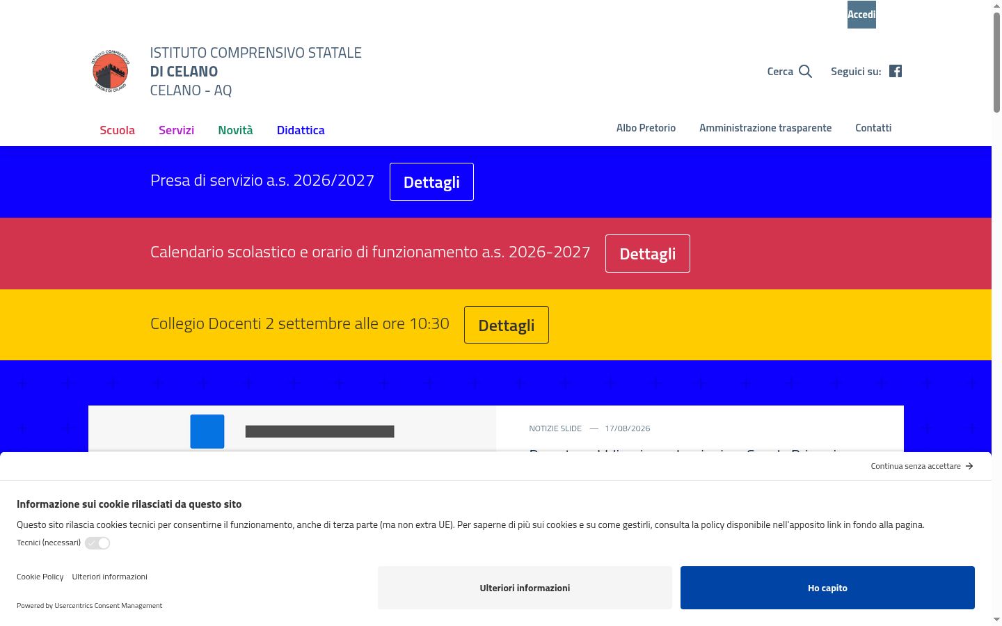 Screenshot van de toestemmingsbanner zoals getoond vóór enige interactie