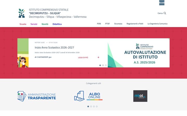 Captura de pantalla de comprensivodecimoputzu.edu.it
