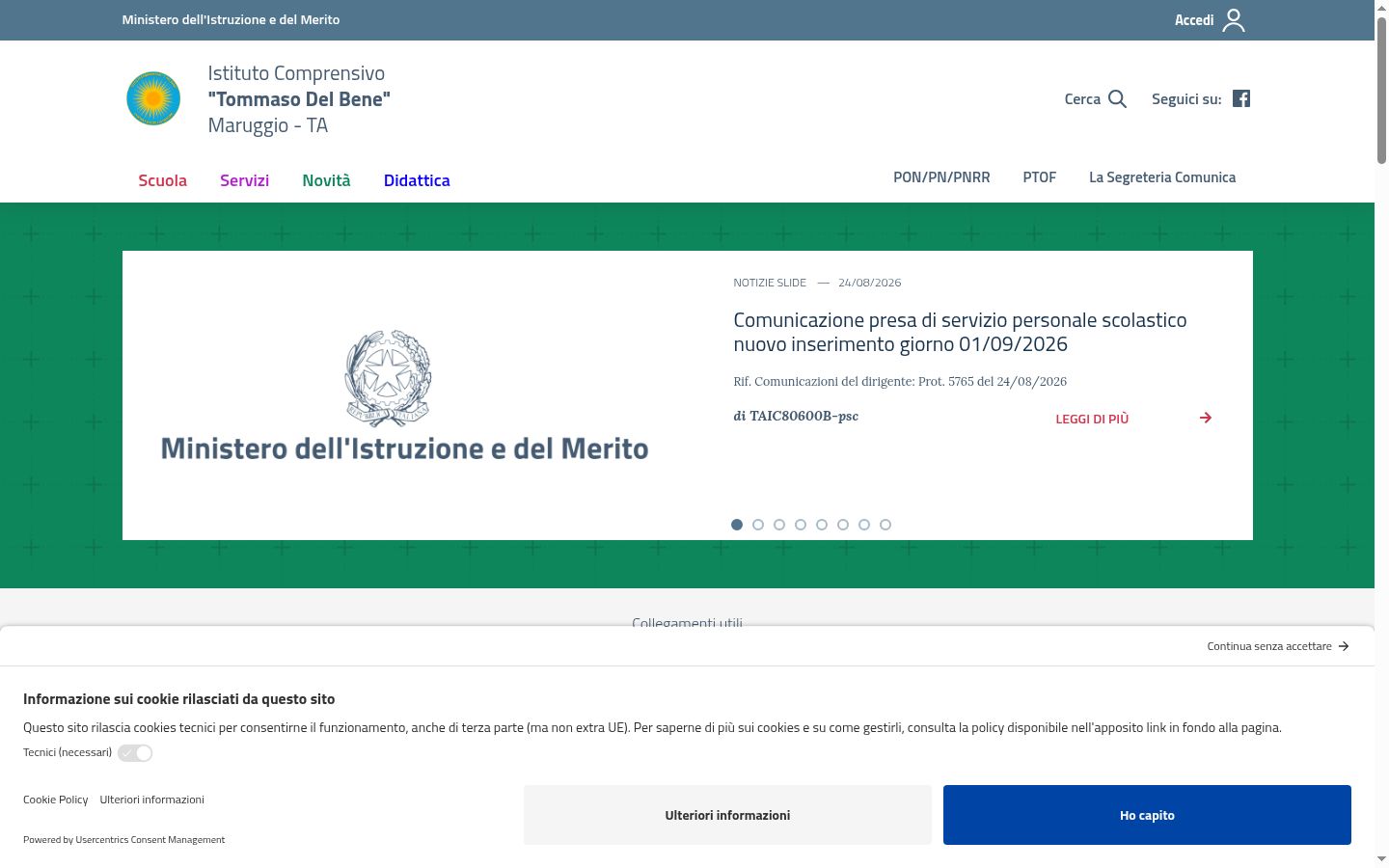 Captură de ecran a bannerului de consimțământ afișat înainte de orice interacțiune