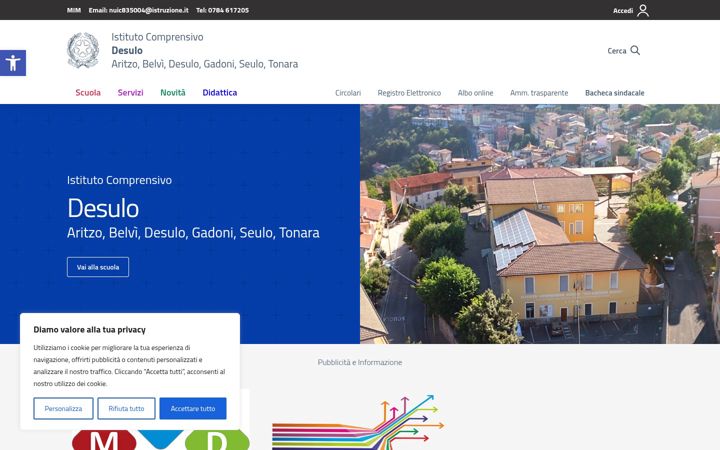 Screenshot of comprensivodesulo.edu.it
