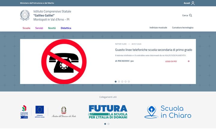 Screenshot of comprensivogalileimontopoli.it