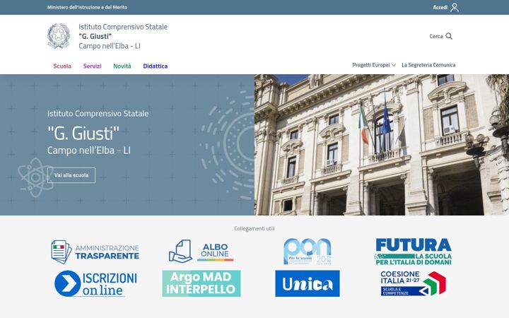 Screenshot van comprensivogiusti.edu.it