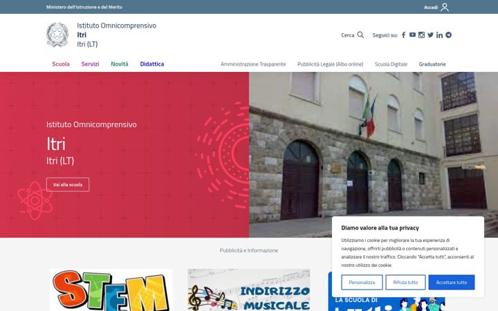 Screenshot of comprensivoitri.edu.it