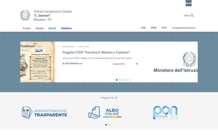 Screenshot of comprensivomaratea.edu.it