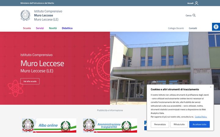 Screenshot of comprensivomuro.edu.it