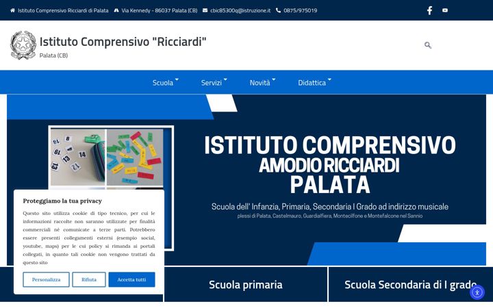 Screenshot of comprensivopalata.edu.it