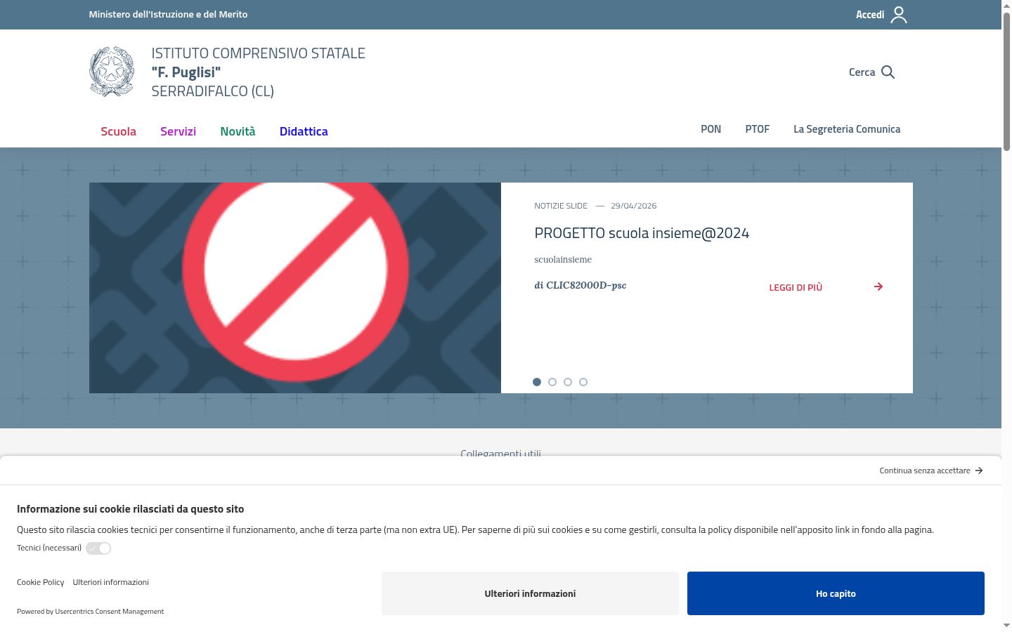 Captură de ecran a bannerului de consimțământ afișat înainte de orice interacțiune