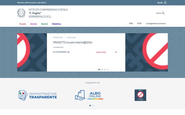 Screenshot of comprensivopuglisi.edu.it