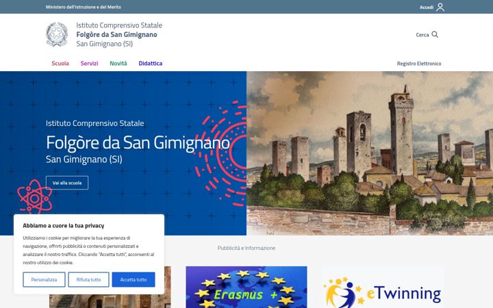 Screenshot of comprensivosangimignano.edu.it