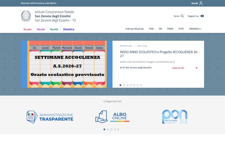 Екранна снимка на comprensivosanzenone.edu.it