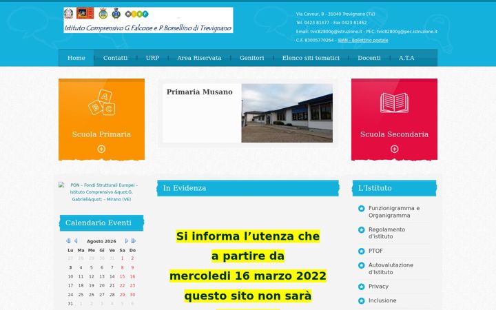 Екранна снимка на comprensivostataletrevignano.edu.it