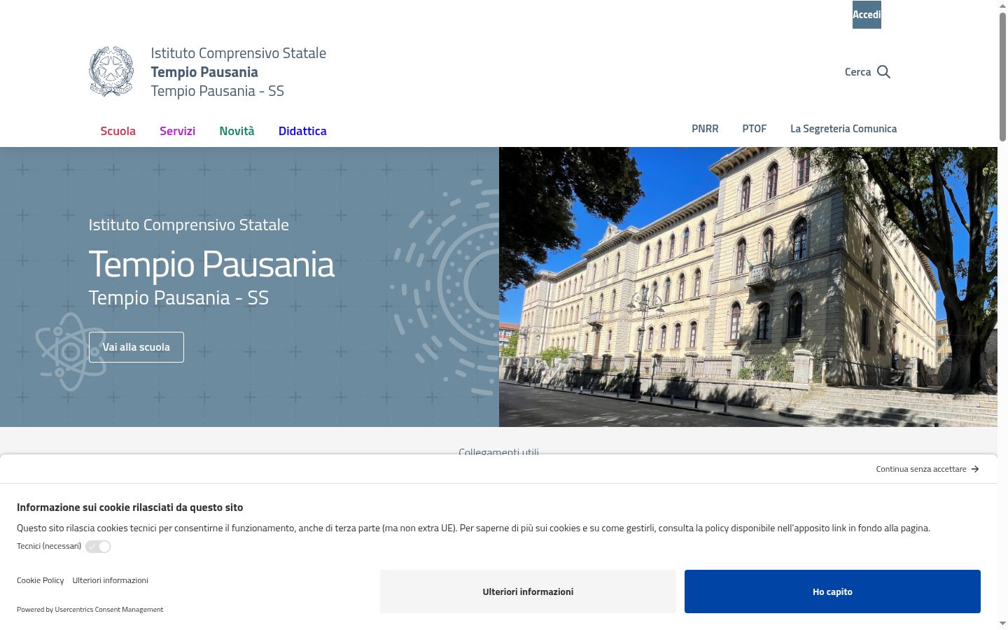 Snimka zaslona bannera za privolu prikazanog prije bilo kakve interakcije