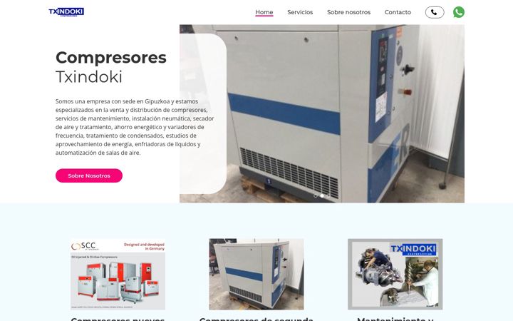 Screenshot of compresoresgipuzkoa.com.es