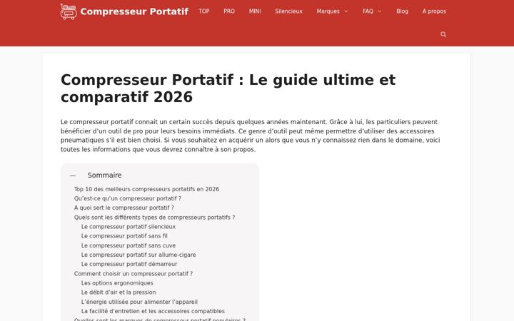 Screenshot of compresseurportatif.fr
