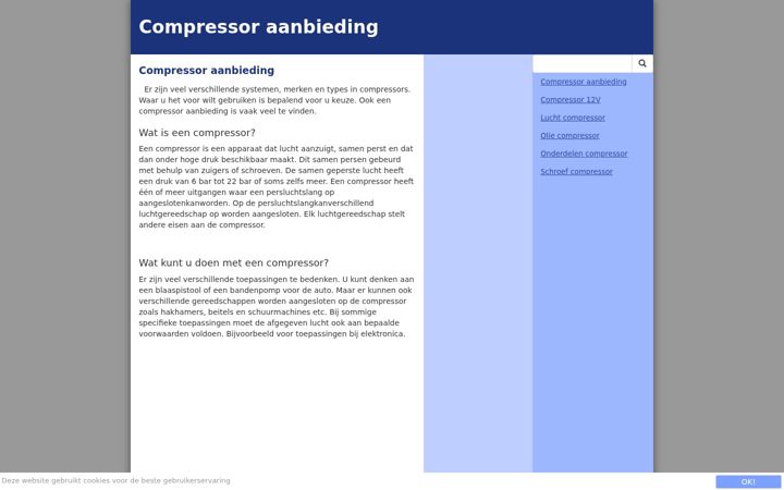 Screenshot of compressoraanbieding.nl