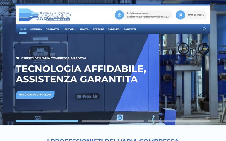 Екранна снимка на compressoriceccato.it