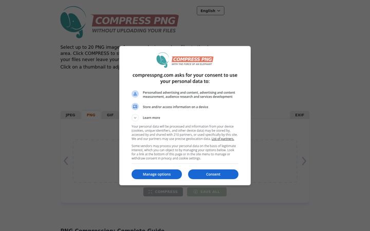 Screenshot of compresspng.com