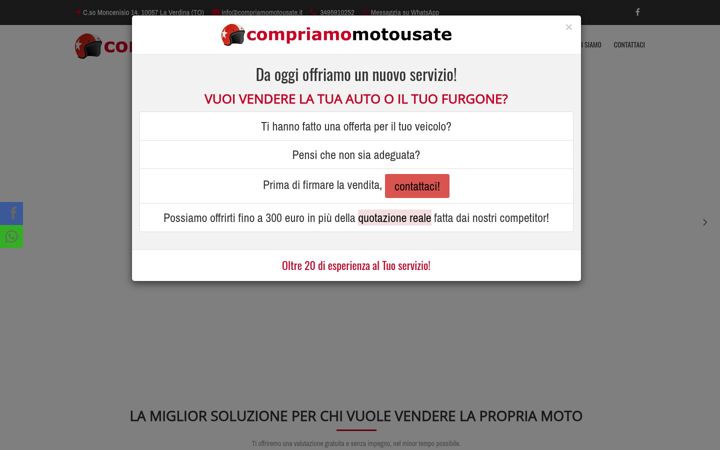 Екранна снимка на compriamomotousate.it