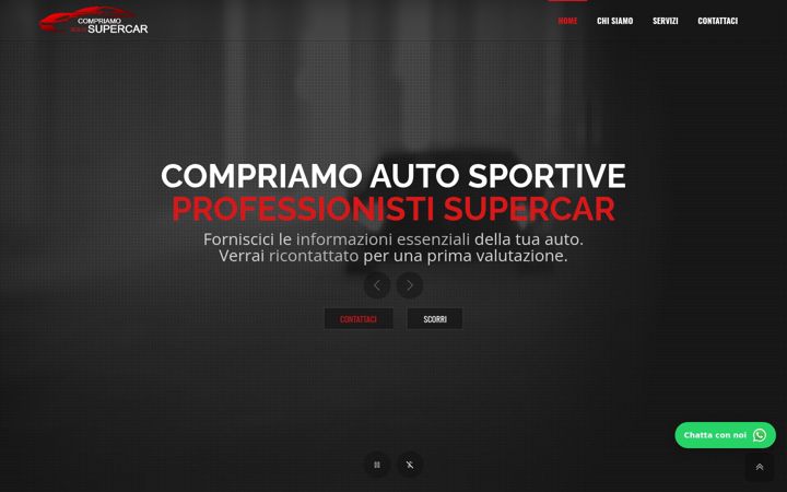 Екранна снимка на compriamosolosupercar.it