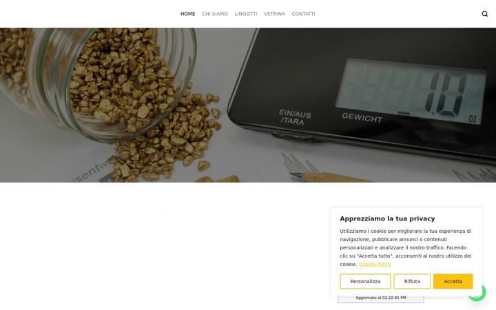 Екранна снимка на compro-oro-arezzo.it