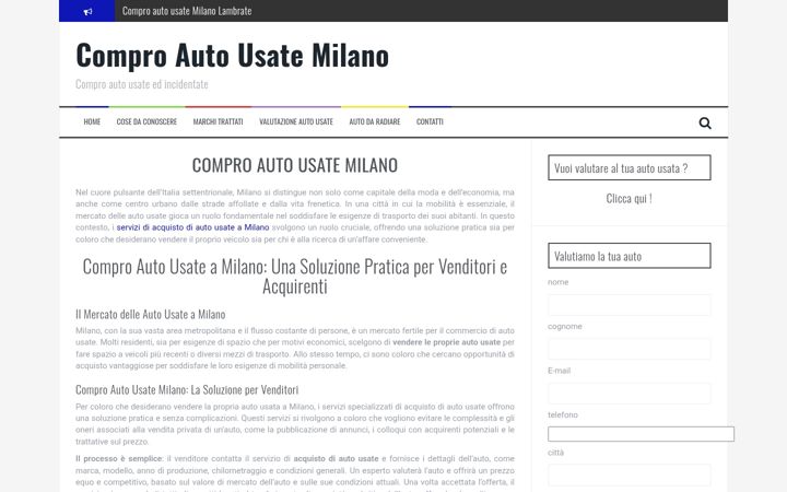 Екранна снимка на comproautousatemilano.it