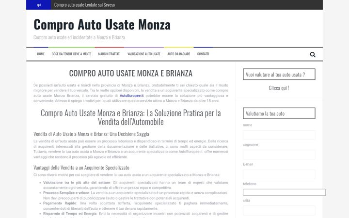 Screenshot of comproautousatemonza.com