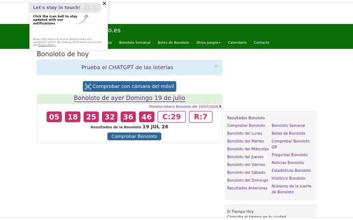 Screenshot of comprobarbonoloto.es