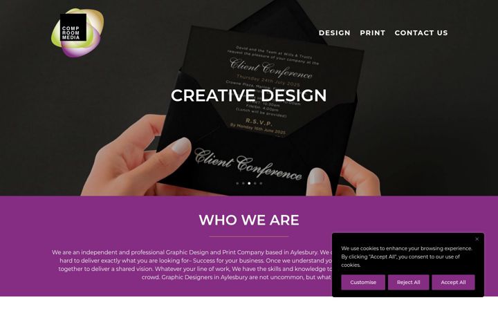 Screenshot of comproommedia.com
