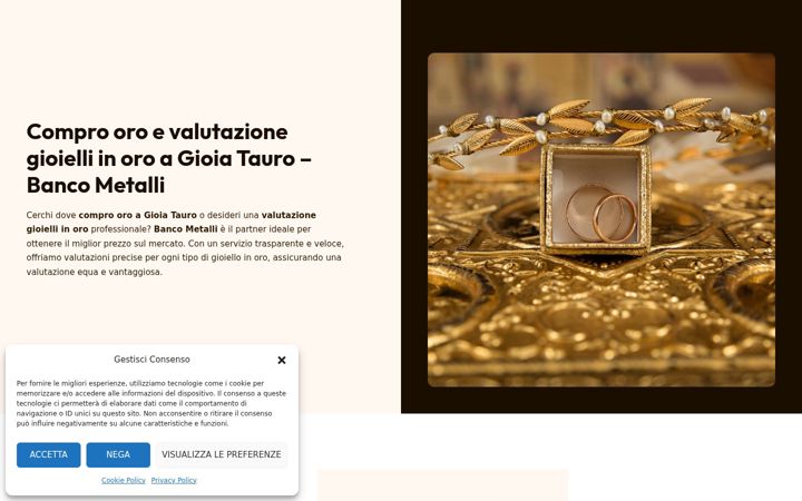 Screenshot of comprooro-bancometalli.it