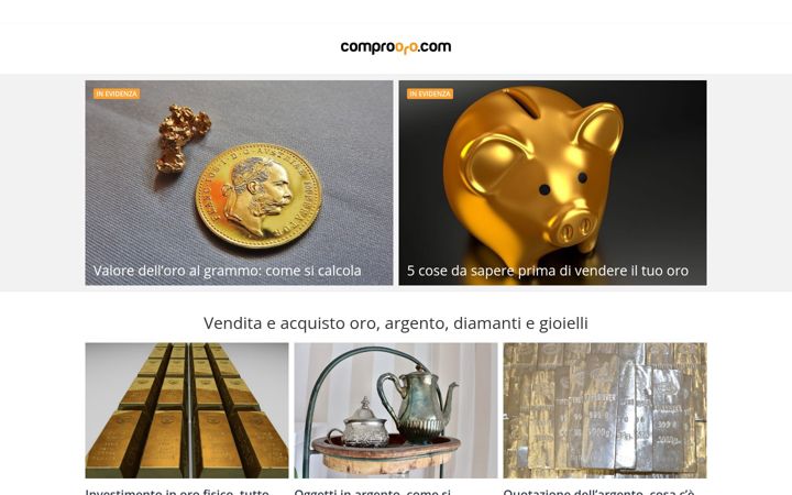 Screenshot of comprooro.com