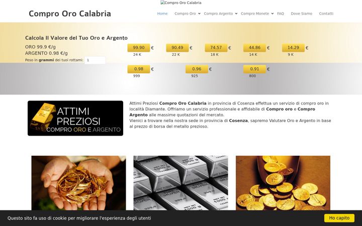 Screenshot of comproorocalabria.it