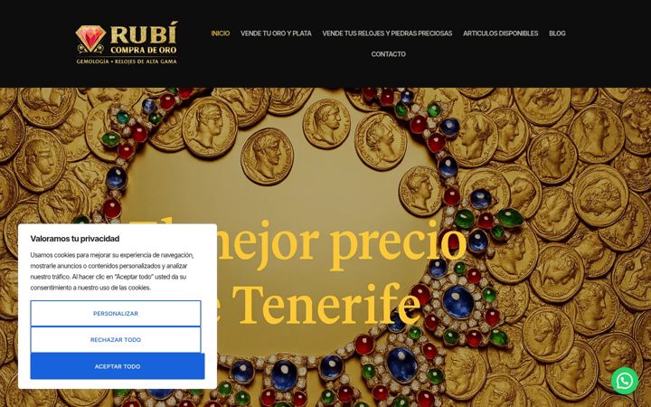 Screenshot of comproorojoyeriarubi.com